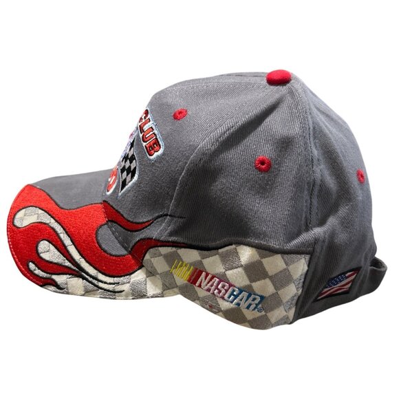 Auto Club 500 NASCAR Hat May 2 2004 Gray & Red Flames Design California Speedway - Picture 2 of 8